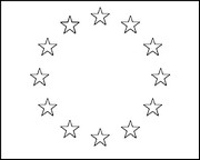 Dibujo para colorear Bandera Europa