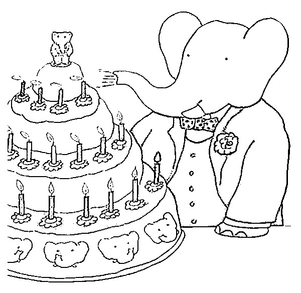 Coloring page Birthday