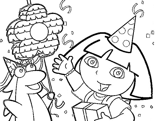 Desenho para colorir Aniversario