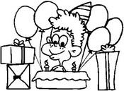 Coloring page Birthday
