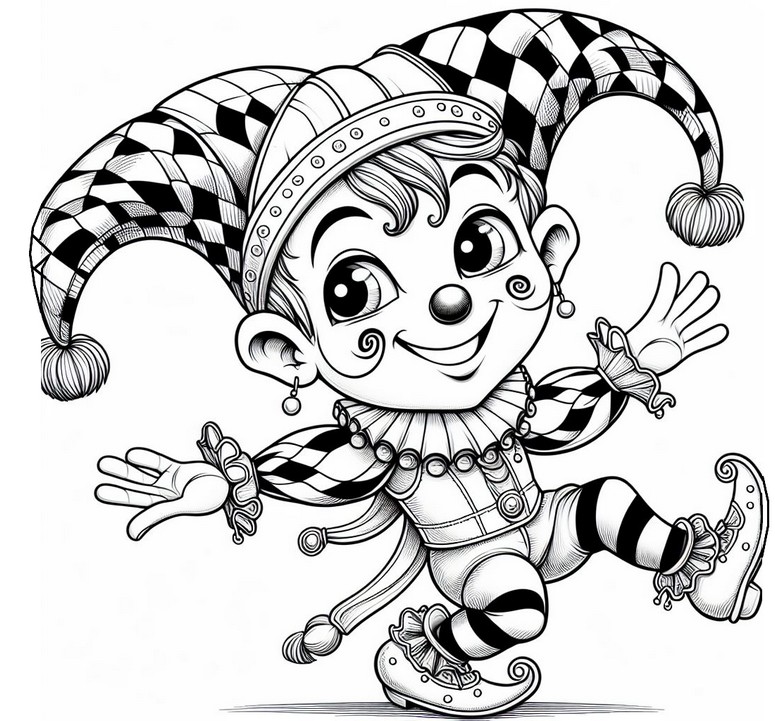 Coloring page Harlequin