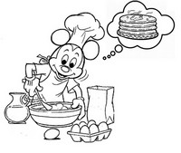 Kleurplaat Pannenkoeken