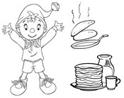Kleurplaat Pannenkoeken