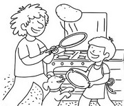 Kleurplaat Pannenkoeken