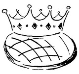 Coloriage Couronne et galette des rois