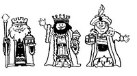 Desenho para colorir Reis Magos