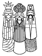 Coloring page The 3 Wise Men