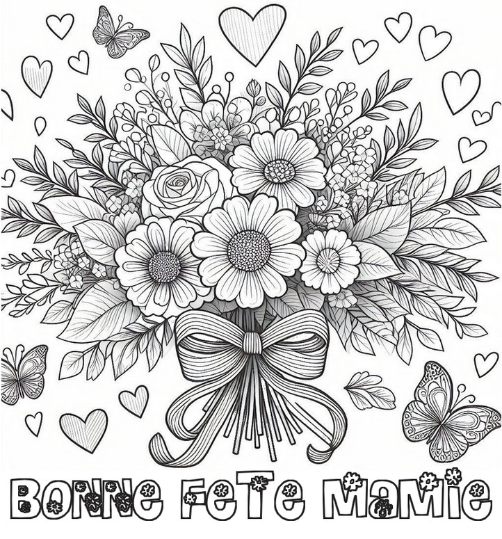 Coloriage Bouquet de fleur