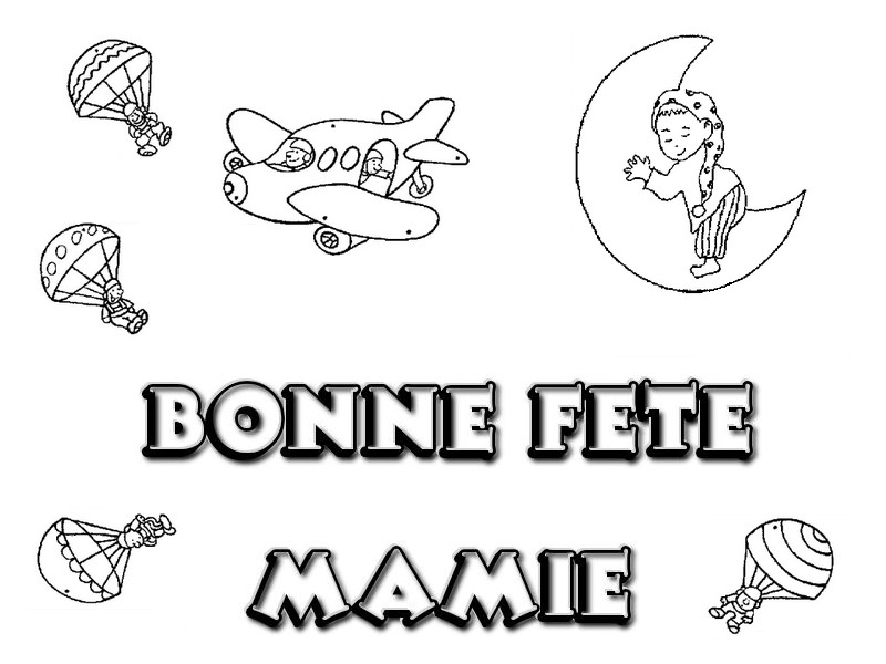 Coloriage Bonne Fête Mamie