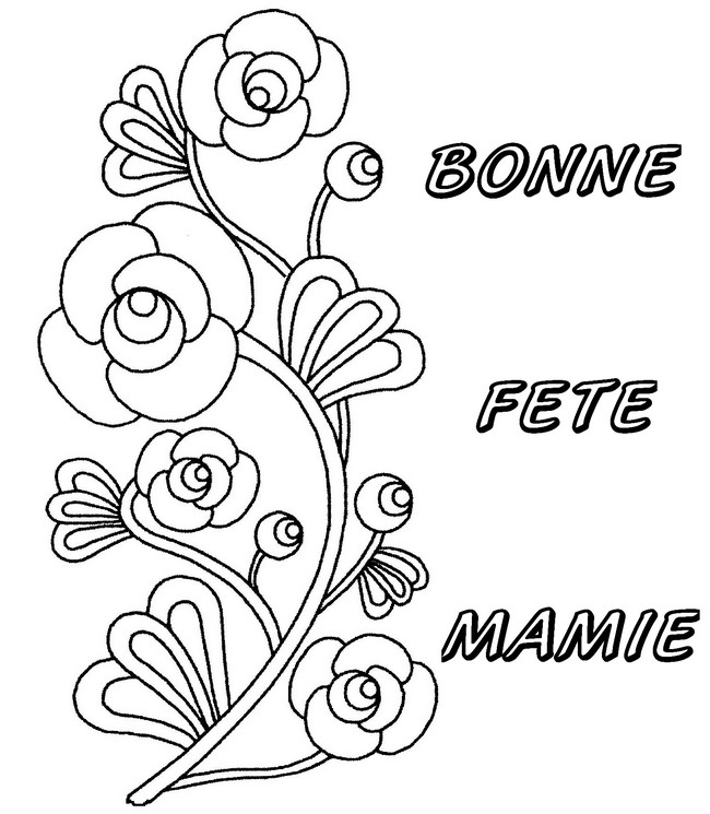 Coloriage Fete des grands-meres