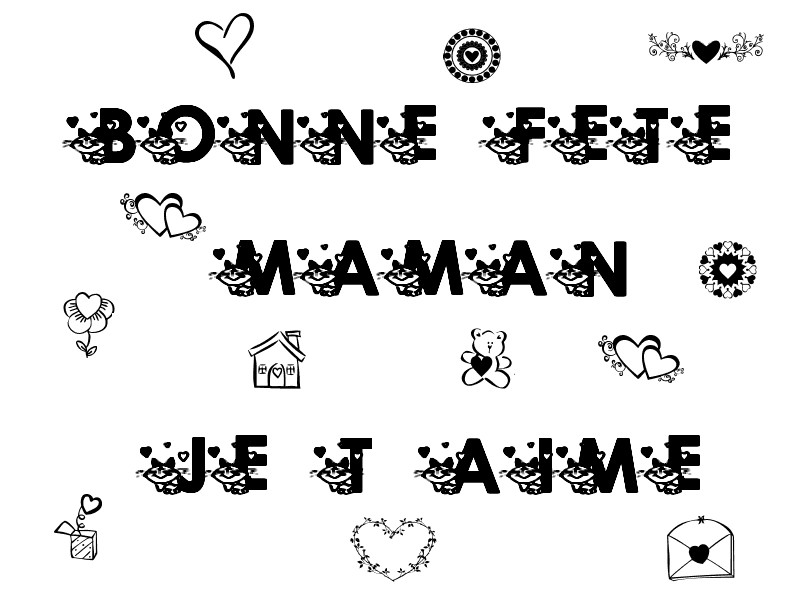 Coloriage Maman je t'aime