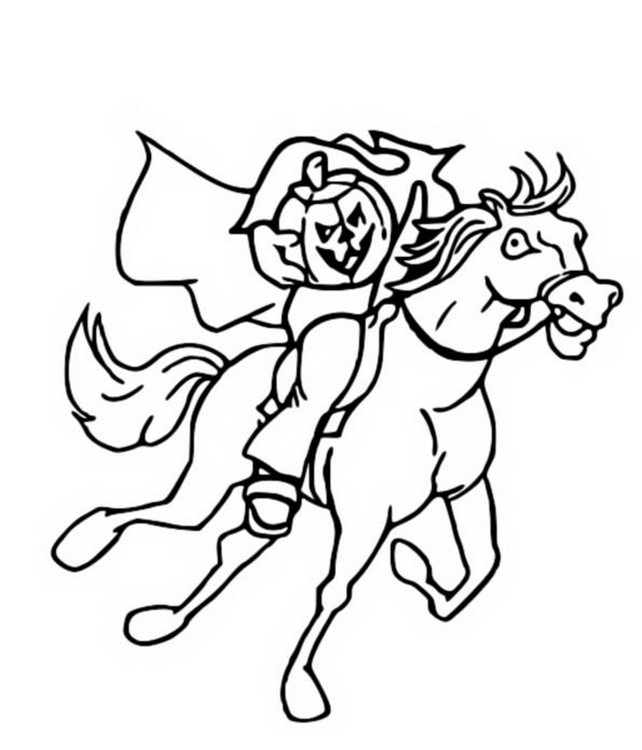 Coloring page The Headless Man - Halloween