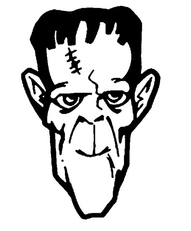Målarbok Frankenstein - Halloween