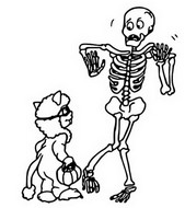 Desenho para colorir Esqueleto