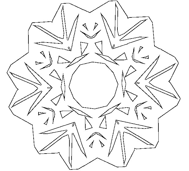 Coloring page Snowflake