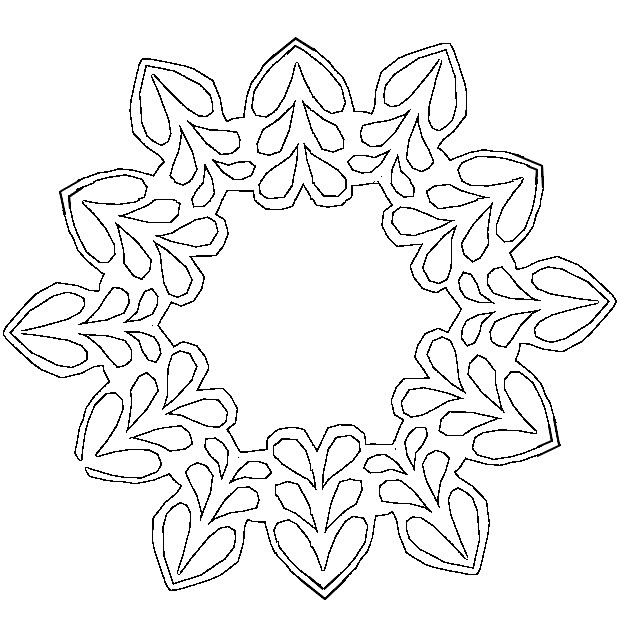 Desenho para colorir Flocos de neve