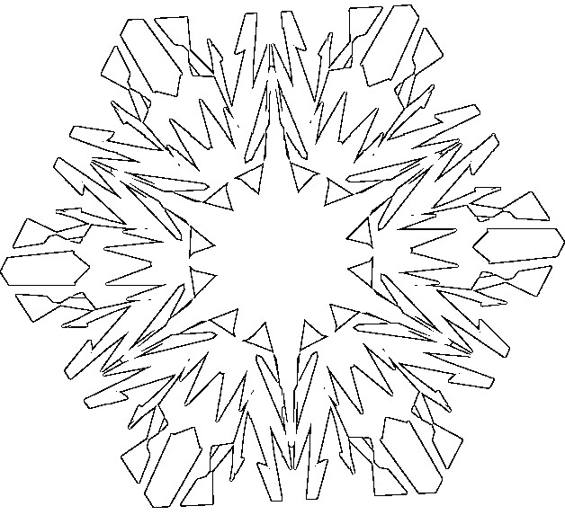 Coloring page Snowflake