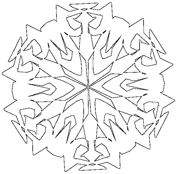 Coloring page Snowflake