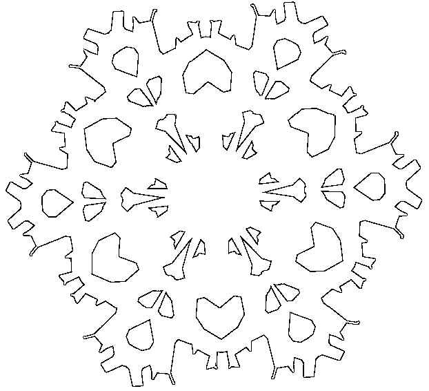 Coloring page Snowflake