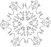 Coloring page Snowflake