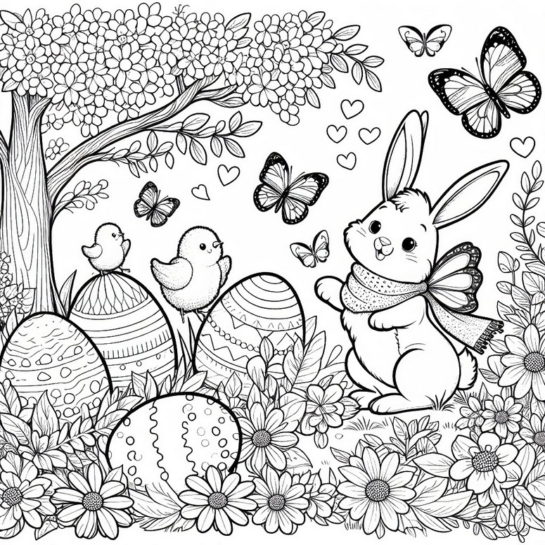 Desenho para colorir Jardim