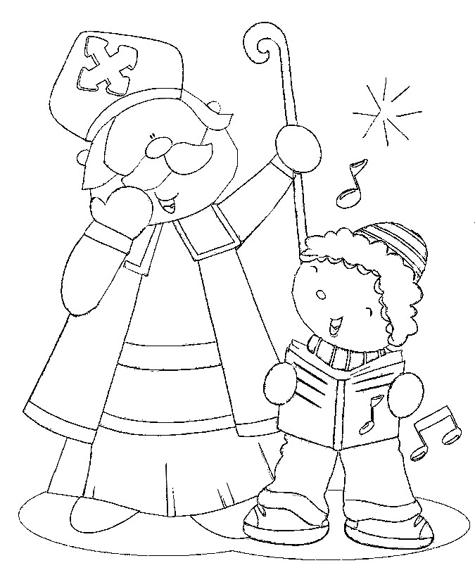 Coloriage Saint Nicolas