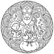 Dibujo para imprimir - Mandala - San Nicolas