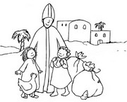 Coloring page Saint Nicholas Day