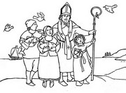 Coloring page Saint Nicholas Day