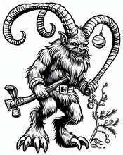 Kleurplaat Krampus