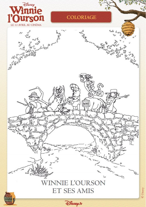 Coloriage Coloriage Winnie et ses amis