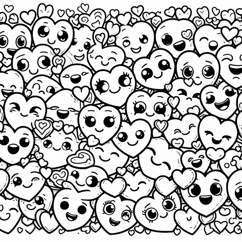 Coloring page Smileys