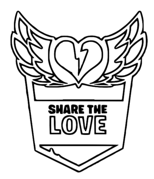 Disegno da colorare Fortnite Share the love - San Valentino