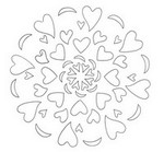 Malebøger Mandala hjerter Valentine