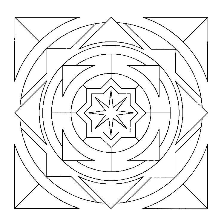 Desenho para colorir Mandalas