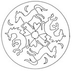 Tulostakaa värityskuvia Elaimet Mandala