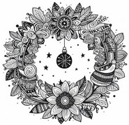 Desenhos para colorir Mandalas de Natal