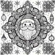 Desenhos para colorir Mandalas de Natal