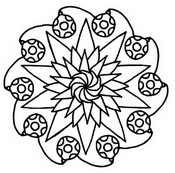 Dibujo para colorear Mandalas de Navidad