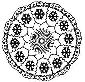 Målarbok Jul Mandala