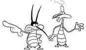Dessin à colorier - Les cafards - Oggy et les Cafards