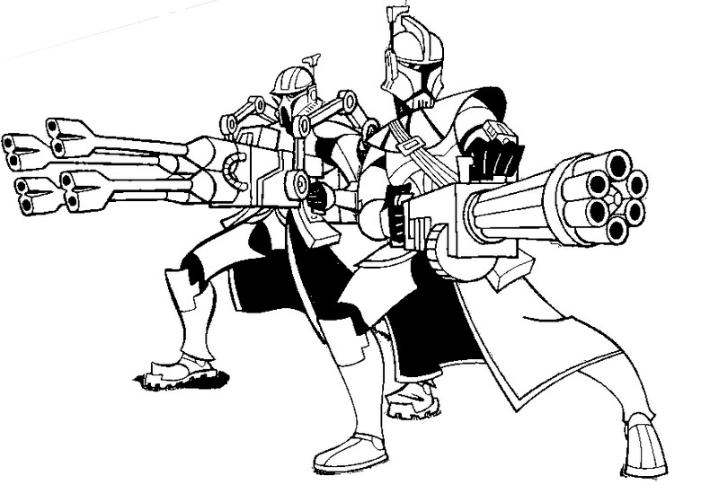 Desenho para colorir Clone Wars