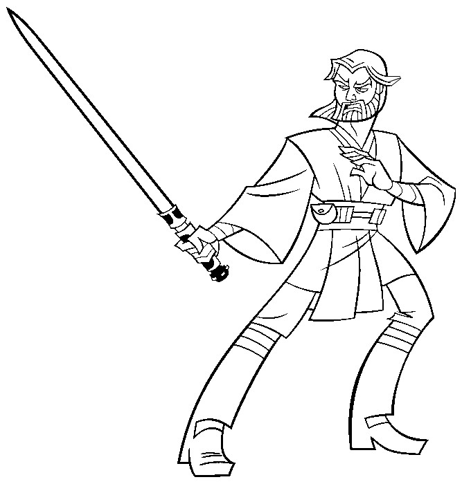 Coloriage Obi Wan Kenobi