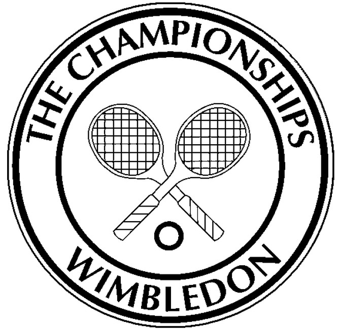 Malebøger Logo Wimbledon - Tennis