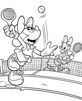 Tulostakaa värityskuvia Tennis Minnie ja Daisy