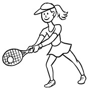 Coloriage Joueuse de tennis