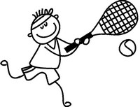 Coloring page Tennis