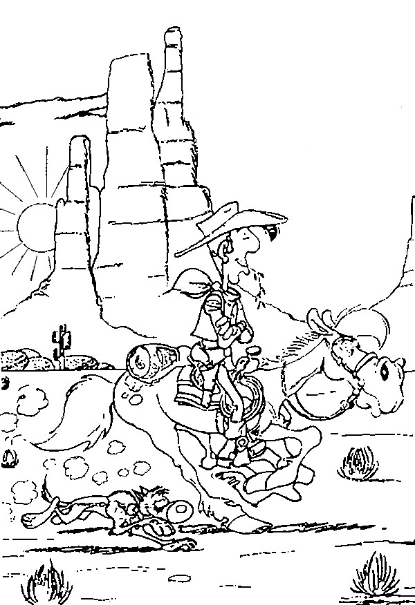 Coloriage Lucky Luke