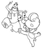 Coloriage gratuit - Corneil et Bernie - Dessins animés Gulli