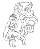 Coloring Pages Space Chimps - Morning Kids